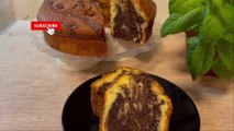 Vanilla & Chocolate Marble Cake Recipe / Κέικ Βανίλια Σοκολάτα Συνταγή (Marble Cake)