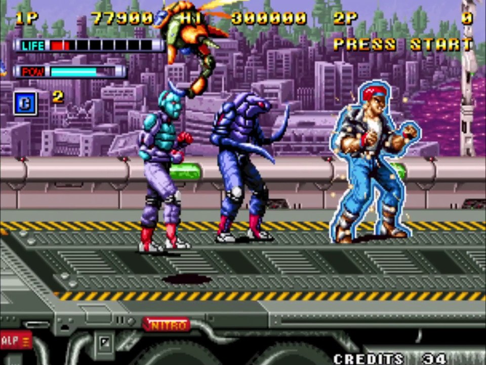 Mutation Nation (1992) arcade gameplay