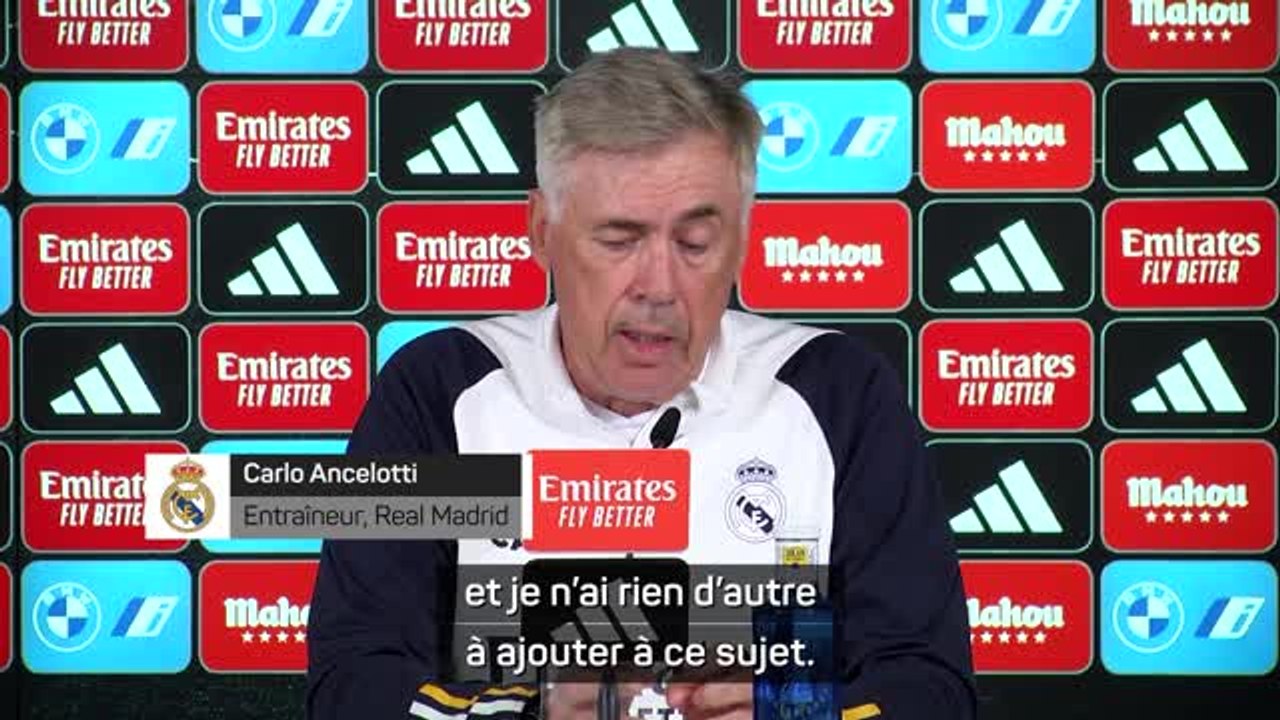 Real Madrid - Ancelotti sur le scandale chez les jeunes : "Rien d'autre à ajouter à ce sujet"