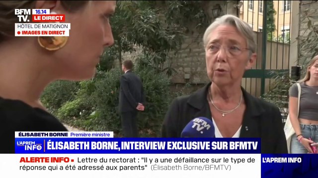 Harcèlement scolaire: Il y a une défaillance sur le type de réponse qui a été adressée aux parents de Nicolas, affirme Élisabeth Borne