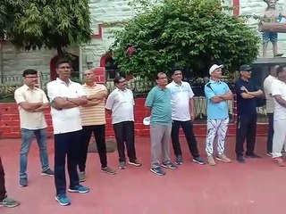 Railway officials and children spread the message of cleanliness through Prabhat Pheri