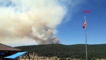 Ankara'nın Kızılcahamam ilçesinde orman yangını çıktı