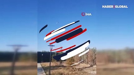 Afyonkarahisar’da otel bahçesine helikopter düştü!