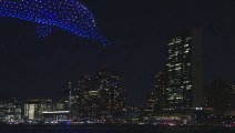 Drones iluminam NY e alertam sobre crise climática