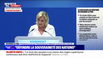 Marine Le Pen: "Lorsque nous défendons la souveraineté de la France, nous défendons également la souveraineté de toutes les nations du monde"