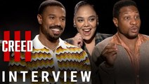 Michael B. Jordan, Jonathan Majors, Tessa Thompson| 'Creed III' Interviews