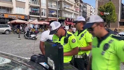 Sinop'ta trafik denetimine takılan sürücüye ceza