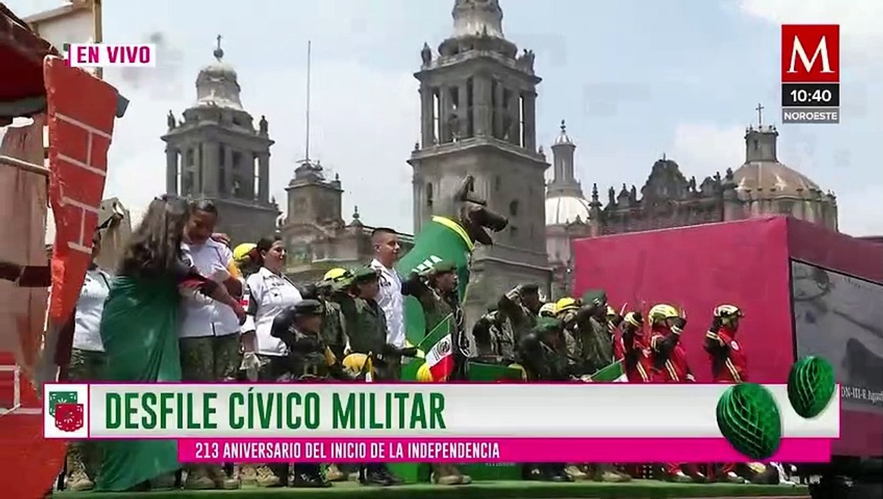 Homenajean al perrito rescatista Proteo con estatua en Desfile Militar
