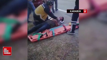 Karabük'te otomobil ile taksi kafa kafaya çarpıştı