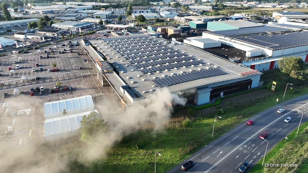 Firefighters tackle blaze at King's Lynn's Hardwick Sainsbury's store