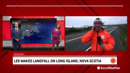 Windy conditions as Lee makes landfall in Nova Scotia