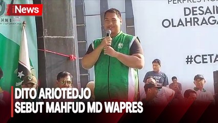 Momen Menpora Dito Ariotedjo Sebut Mahfud MD Wapres di Jalan Sehat HUT ke-57 KAHMI