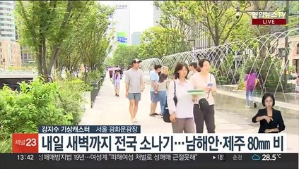 [날씨] 내일 새벽까지 전국 소나기…남해안·제주 80㎜ 비