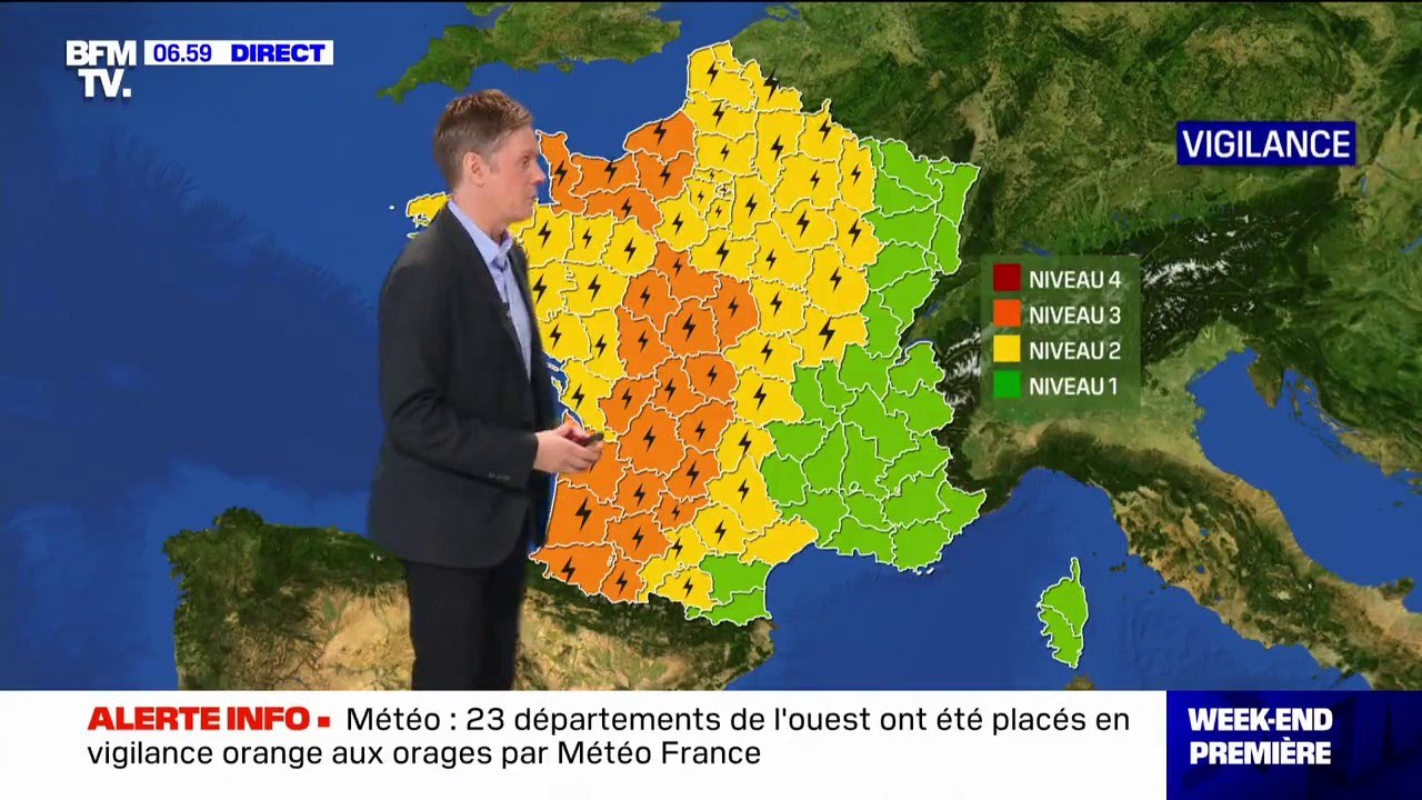 Météo: 23 départements de l'ouest ont été placé...