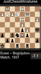 Bogoljubov wins the exchange against Euwe