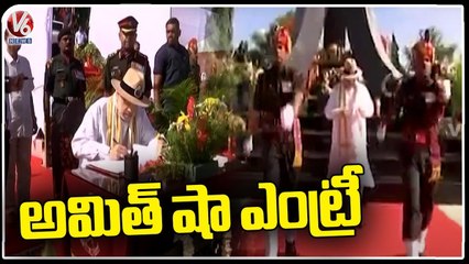 Union Home Minister  Amit Shah Entry _  Parade Ground  _ V6 News