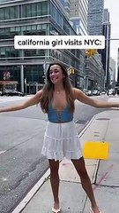 California Girl Visits NYC #shorts #travel #justusthings