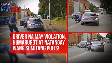 Download Video: Driver na may violation, humarurot at natangay ang sumitang pulis! | GMA Integrated Newsfeed