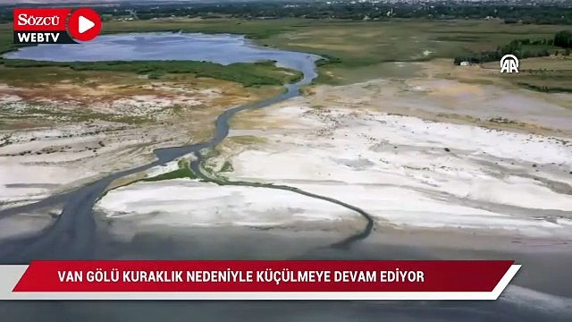 Van Gölü kuraklık nedeniyle küçülmeye devam ediyor