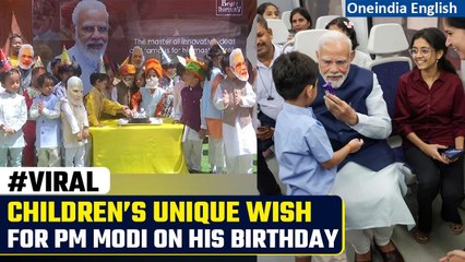 Download Video: PM Modi Birthday: Children across India celebrate PM Modi’s birthday, dress up as him |Oneindia News