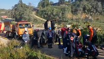 Motorista perde controle na Rodovia dos Minérios e quatro ficam feridos após carro bater contra ponto de ônibus