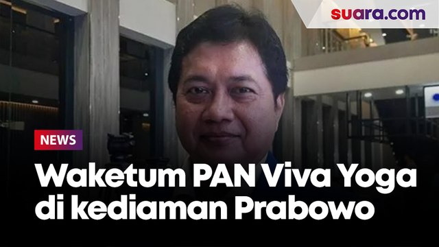 Waketum PAN Viva Yoga di kediaman Prabowo di Hambalang, Bogor