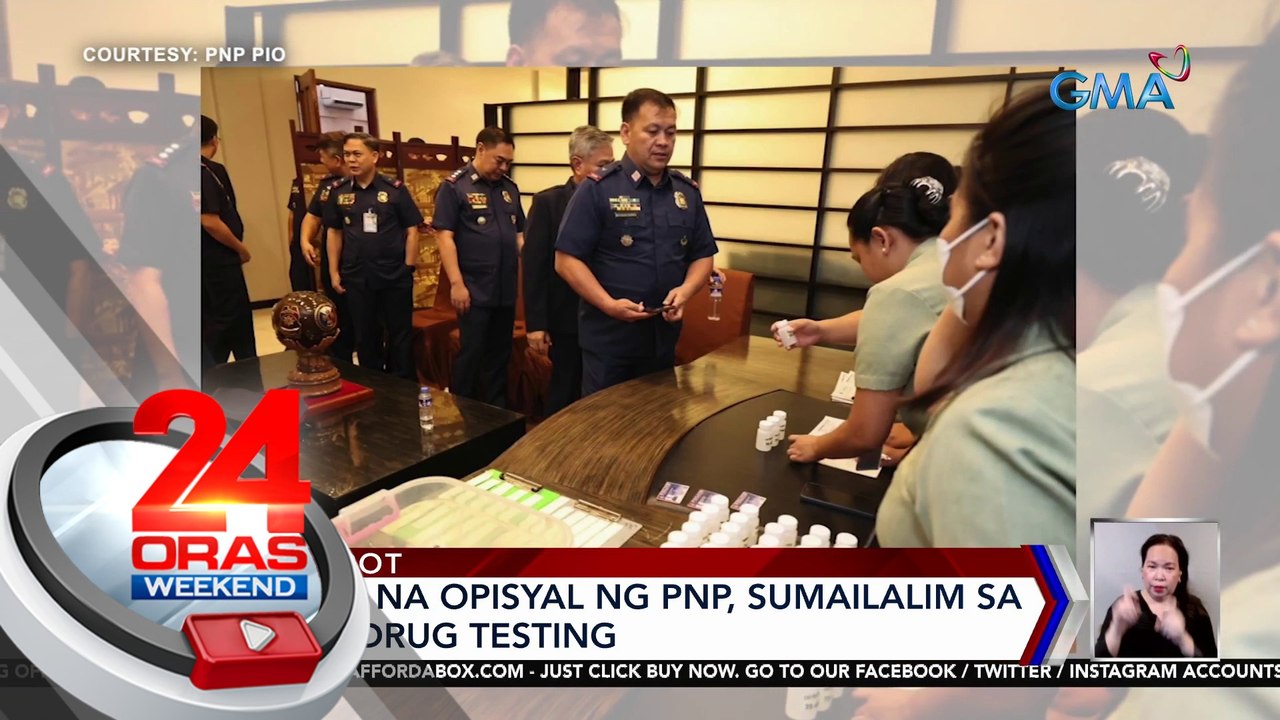 Matataas na opisyal ng PNP, sumailalim sa surprise drug testing | 24 Oras Weekend