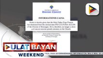 Pari sa Borongan, Eastern Samar, sinibak ni Pope Francis dahil sa umano'y pang-aabuso ng menor de edad
