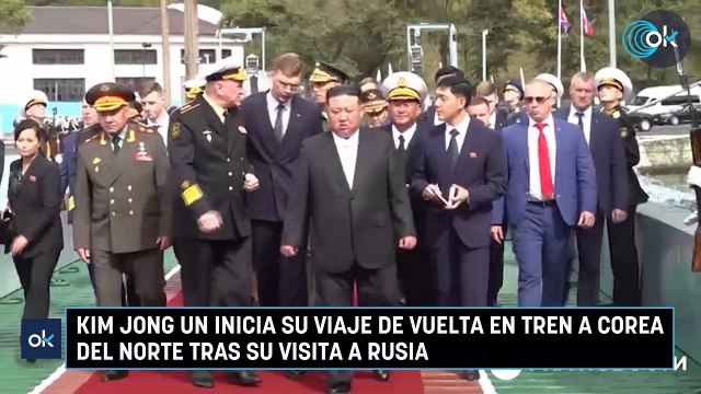 Kim Jong Un inicia su viaje de vuelta en tren a Corea del Norte tras su visita a Rusia
