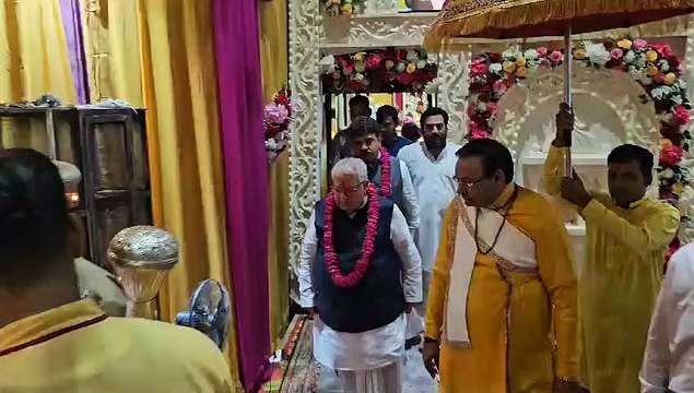 राज्यपाल कलराज मिश्र पहुंचे आस्थाधाम बालाजी, की खुशहाली की कामना