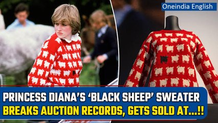 Princess Diana’s iconic ‘Black Sheep’ sweater sells at auction, breaks auction records | Oneindia