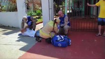 Homem cai de mobilete e fica ferido na Rua Europa