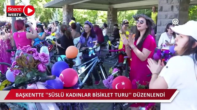 Süslü Kadınlar Bisiklet Turu düzenlendi