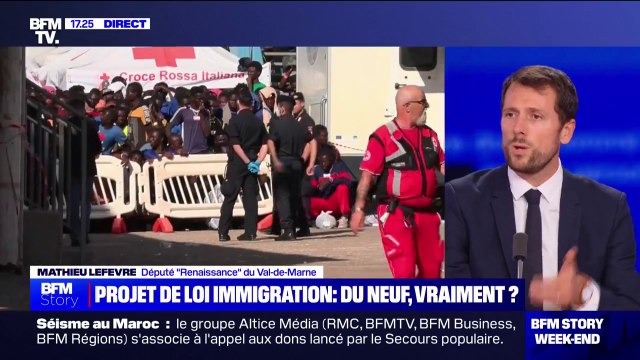 Migrants à Lampedusa: Il y a un devoir d'humanité vis à vis des personnes qui sont situées sur cette île , affirme Mathieu Lefevre (Renaissance)