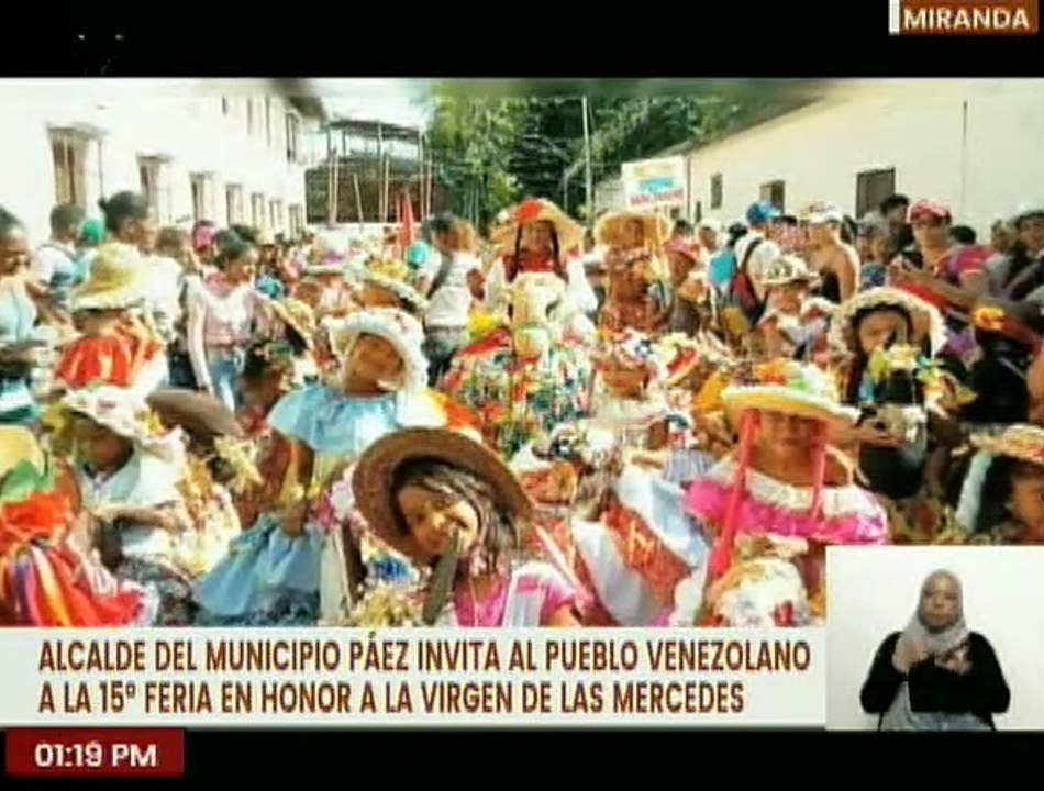 Mirandinos disfrutarán de actividades culturales y religiosas en honor a la Virgen de Las Mercedes