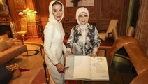 Emine Erdoğan, Katar Emiri Şeyh Al Sani'nin annesi Şeyha Moza'yla New York'ta görüştü