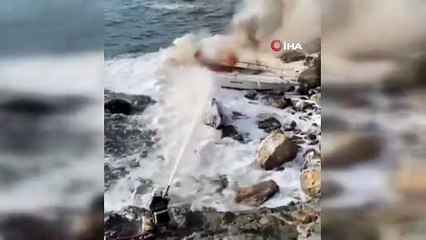 Hatay'da can pazarı! 5 kişinin bulunduğu tekne alev aldı