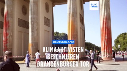 "Letzte Generation" beschmiert Brandenburger Tor: 13 Festnahmen