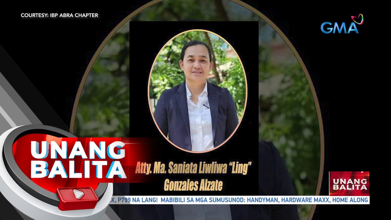 Special investigation task group, binuo ng Abra Police para sa kaso ni Atty. Maria Saniata Alzate | UB
