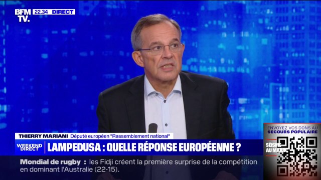 Migrants à Lampedusa: La France ne doit pas participer à l'effort, il faut les reconduire , affirme Thierry Mariani (RN)