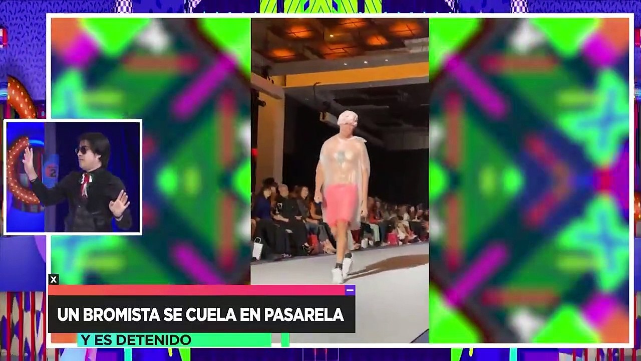 Bromista se cuela en pasarela y es detenido