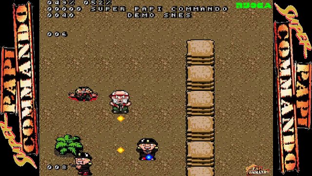 SUPER PAPI COMMANDO (DEMO) (SNES HOMEBREW) - SNES LONGPLAY - No Death - Full Playthrough