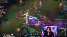 Kaypea feeding leblanc while teammates flaming her