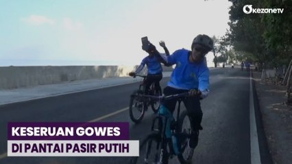 Gowes Seru di Pantai Pasir Putih Dukung Gerakan Anti Rokok