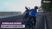 Gowes Seru di Pantai Pasir Putih Dukung Gerakan Anti Rokok