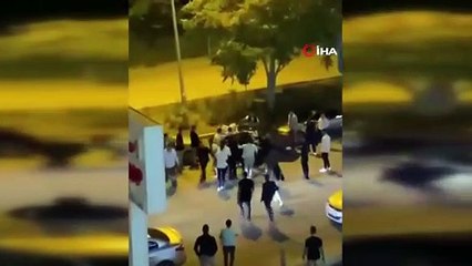 Ankara’da düğün çıkışı yaşanan kavga kameraya yansıdı