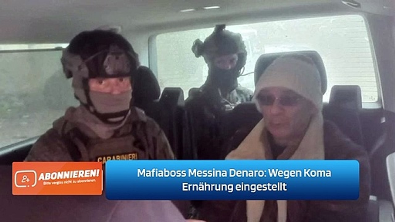 Mafiaboss Messina Denaro: Wegen Koma Ernährung eingestellt