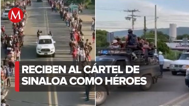 Cártel de Sinaloa desfila entre aplausos de pobladores en Chiapas