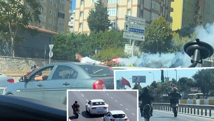 Download Video: Kartal'da yolu kapatan düğün konvoyu trafik kurallarını altüst etti