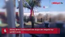 Güney Afrika'da dev dalgalar can aldı